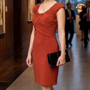 Allen B. By Allen Schwartz Rust Mini Dress